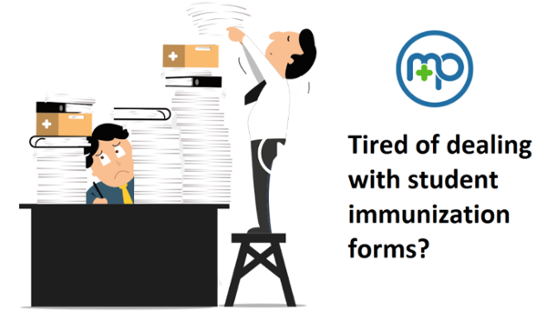 tired or dealing with student immunization forms
